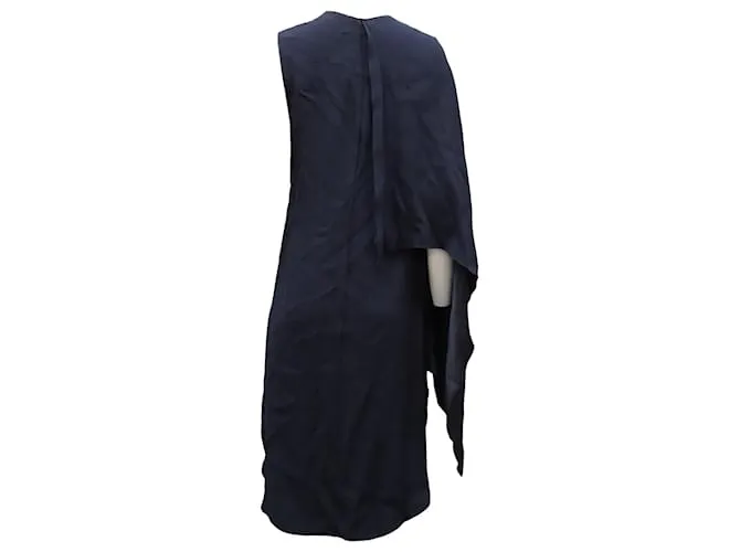 Adam Lippes VESTIDO CAPA EN VISCOSA AZUL MARINO DE ADAM LIPPE 