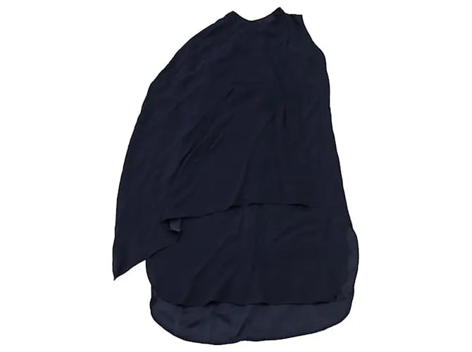 Adam Lippes VESTIDO CAPA EN VISCOSA AZUL MARINO DE ADAM LIPPE 