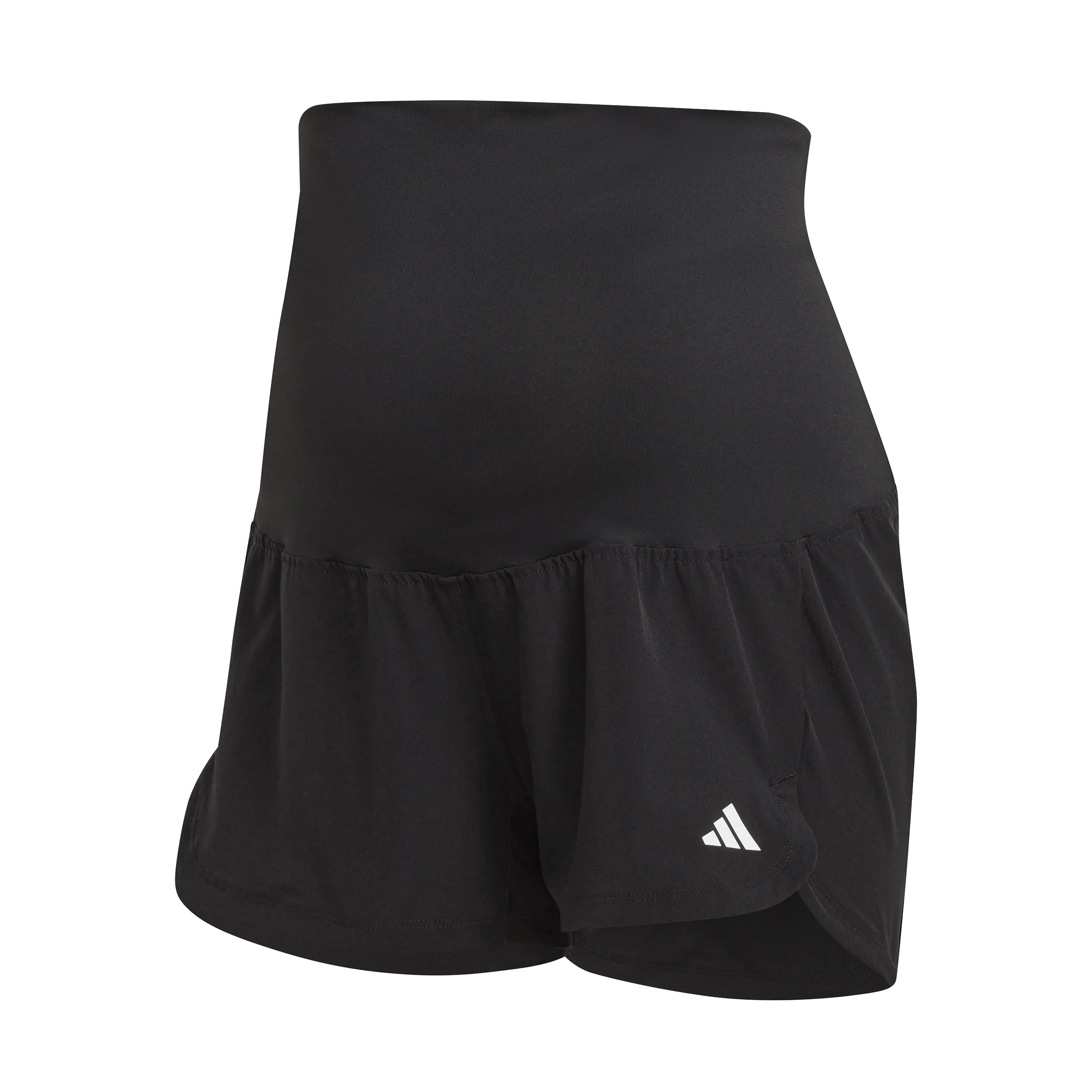Adidas Pacer Woven Stretch Training Maternity Shorts Black / White