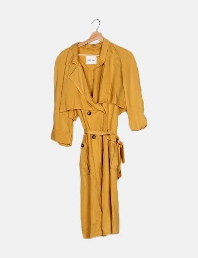 American Vintage Trench amarilla botonadura