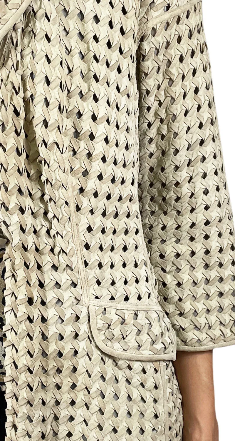 ARMANI Chaqueta Beige Verano Tejida