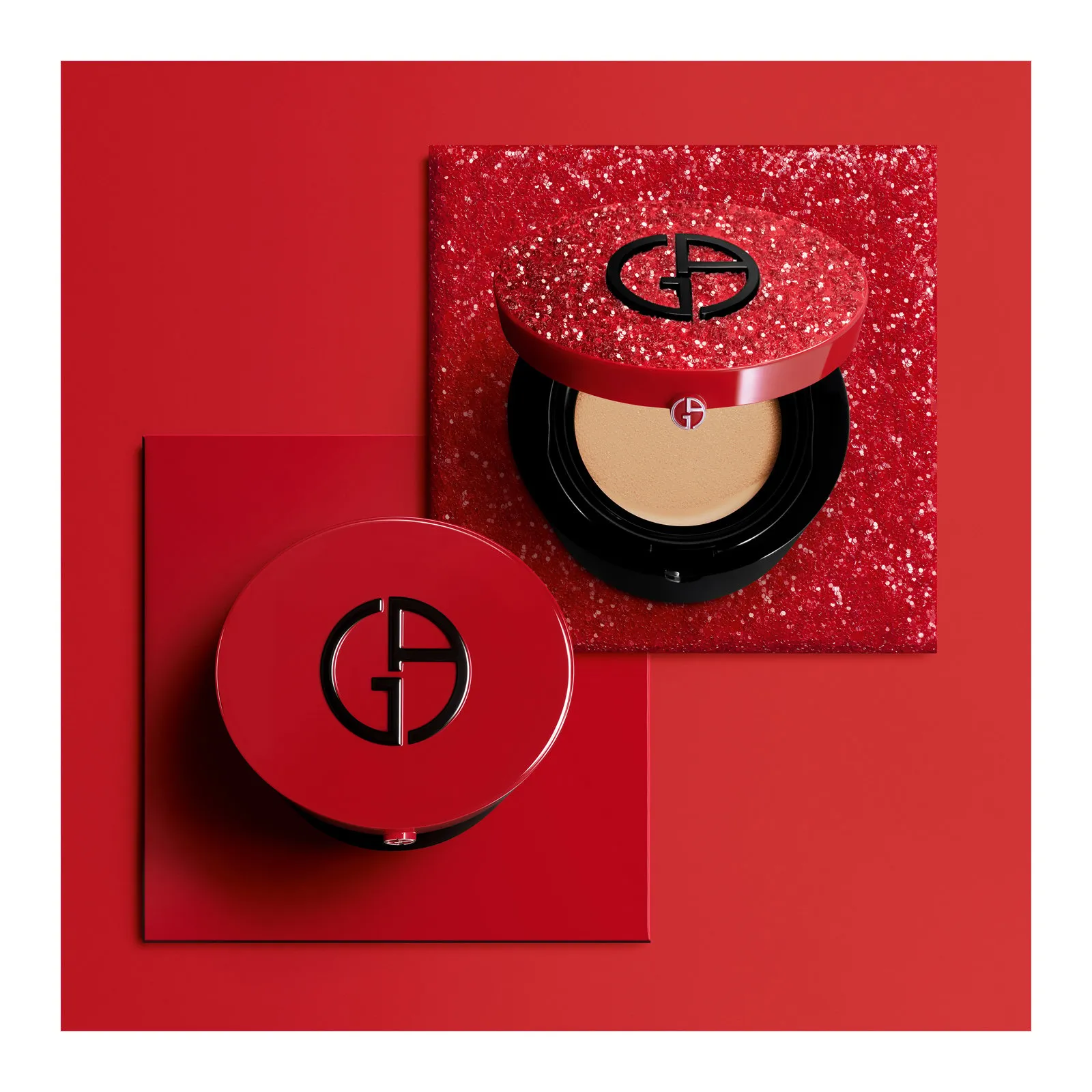 ARMANI CUSHION TO GO COUTURE  RED CUSHION ESTUCHE EN   LACQUER
