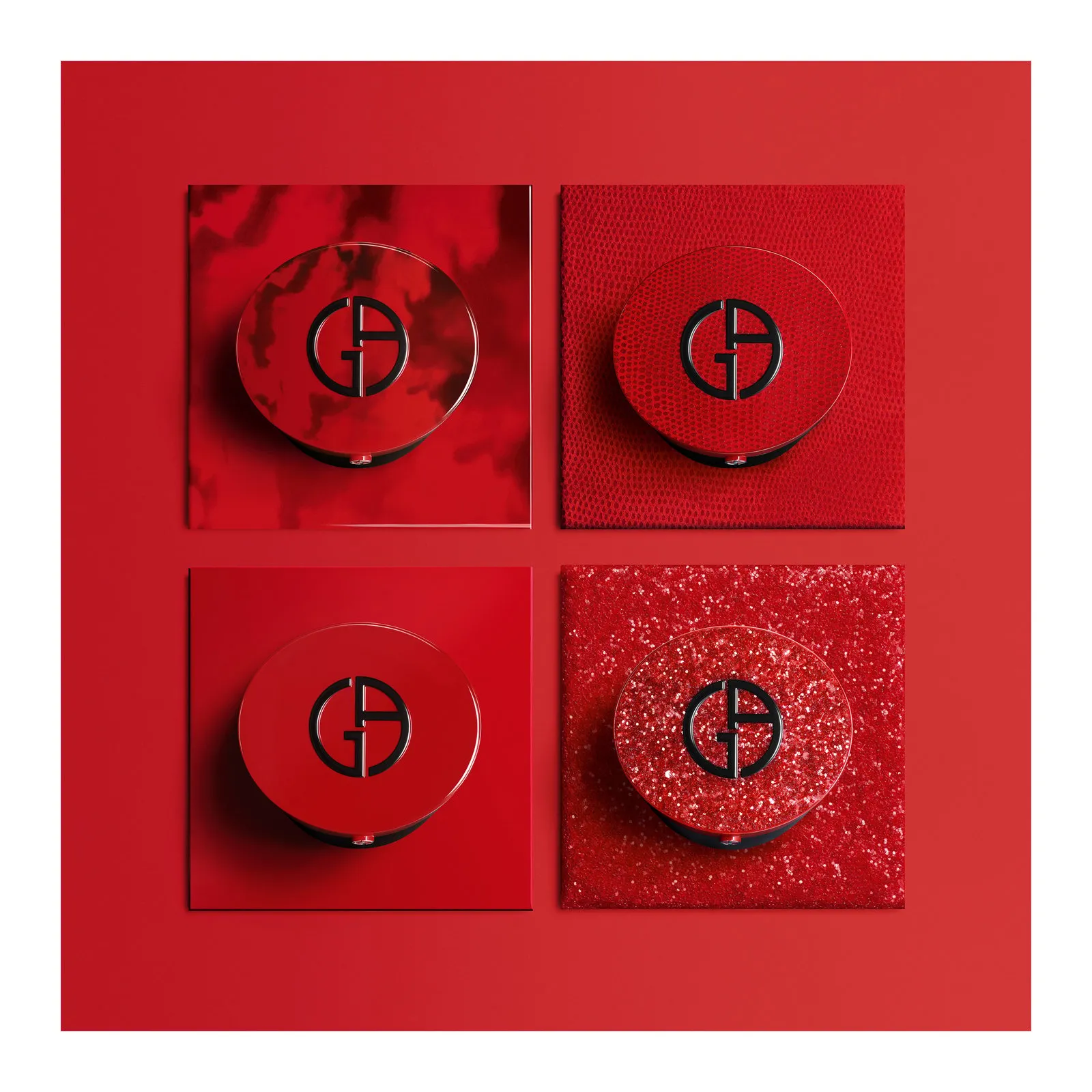 ARMANI CUSHION TO GO COUTURE  RED CUSHION ESTUCHE EN   LACQUER