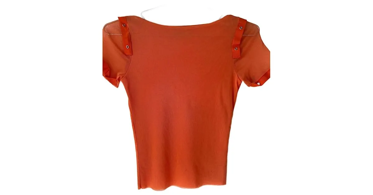 Autre Marque Top de malla naranja con capa forrada Extyn 