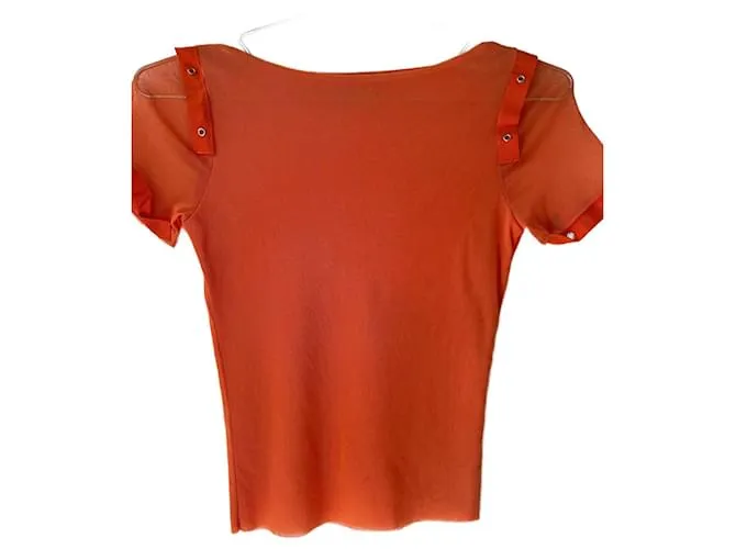 Autre Marque Top de malla naranja con capa forrada Extyn 
