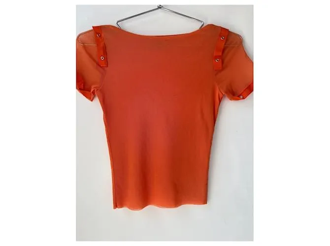 Autre Marque Top de malla naranja con capa forrada Extyn 