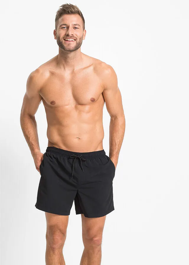 Bañador de hombre con poliéster reciclado Negro