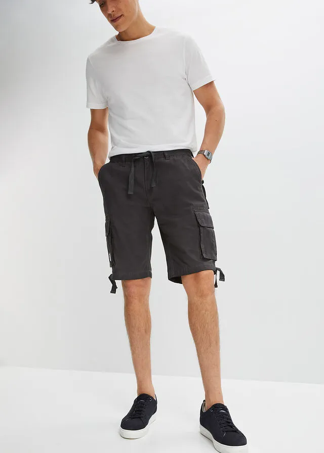 Bermudas de estilo cargo y corte holgado pizarra