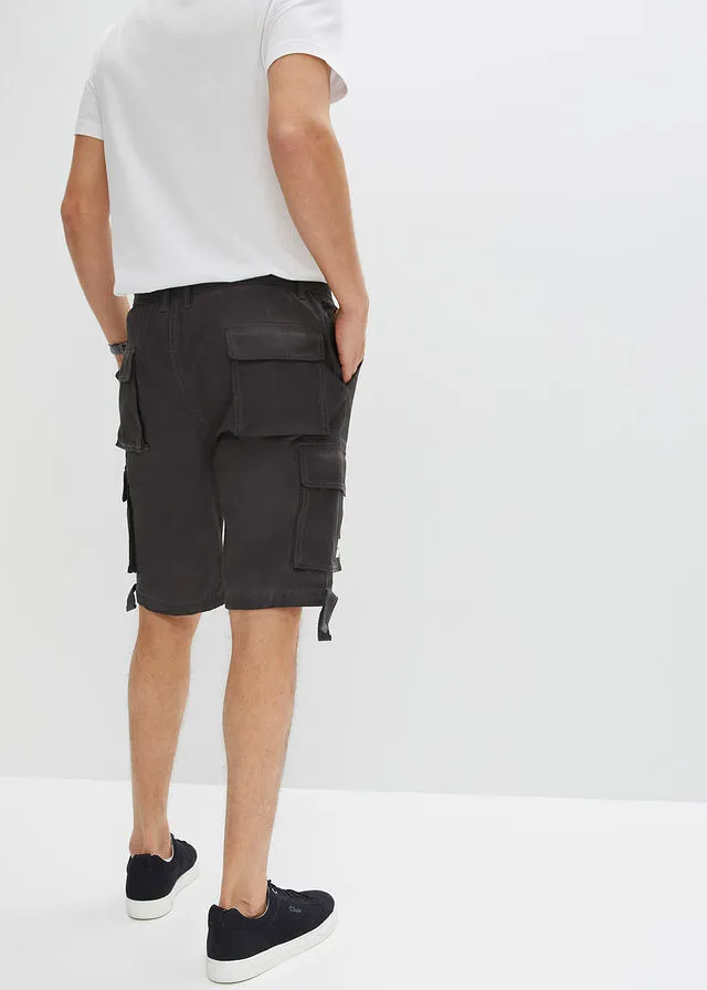 Bermudas de estilo cargo y corte holgado pizarra