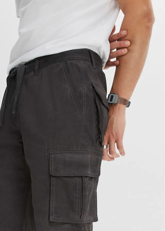 Bermudas de estilo cargo y corte holgado pizarra