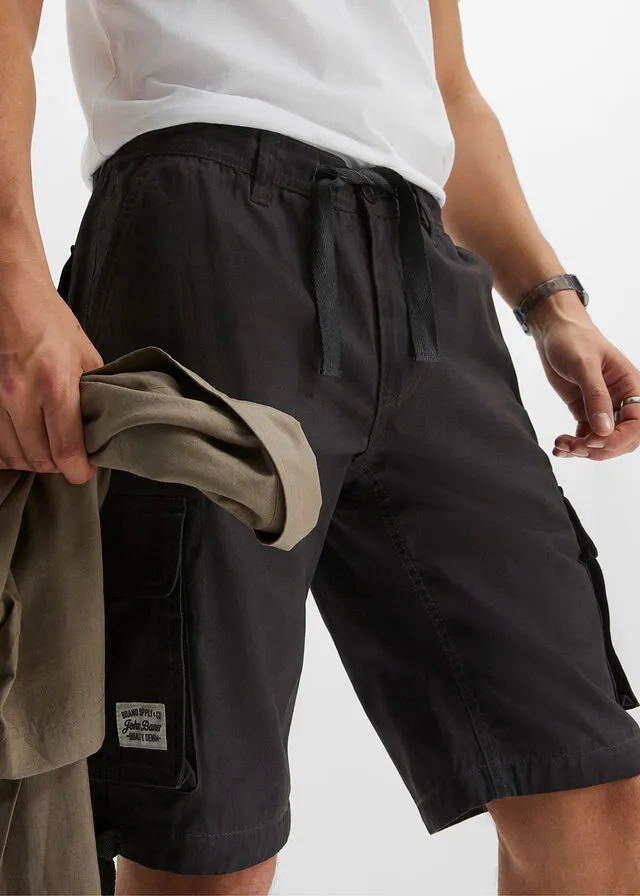 Bermudas de estilo cargo y corte holgado pizarra