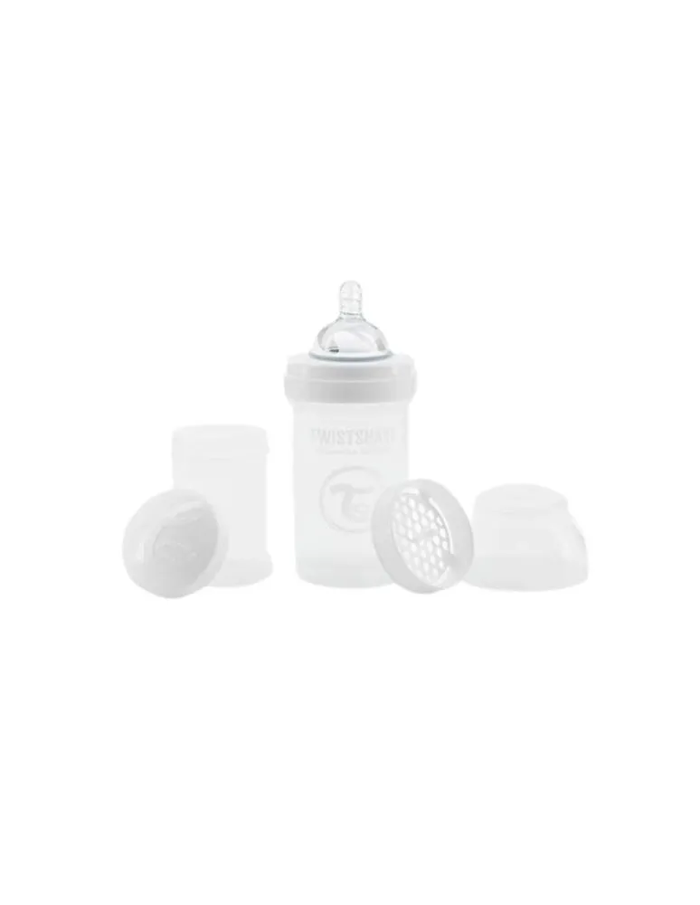 BIBERÓN ANTICÓLICO 180ML BLANCO TWISTSHAKE 