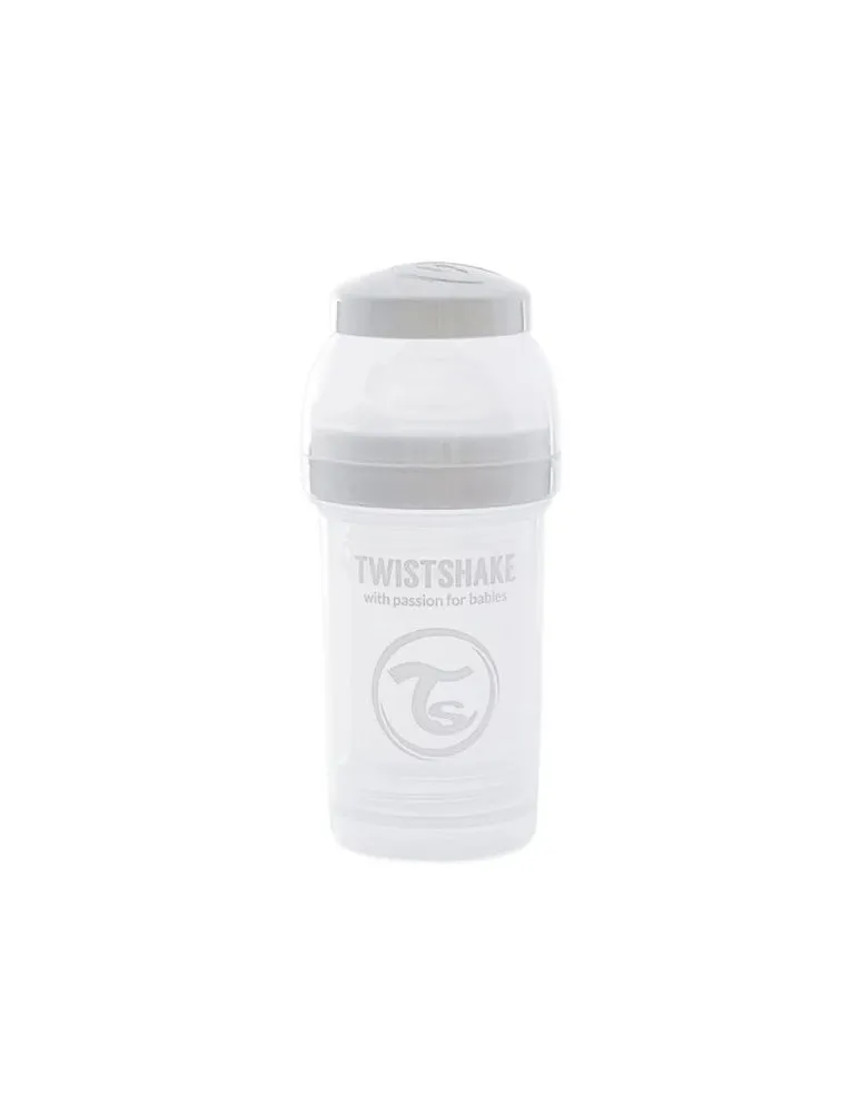 BIBERÓN ANTICÓLICO 180ML BLANCO TWISTSHAKE 