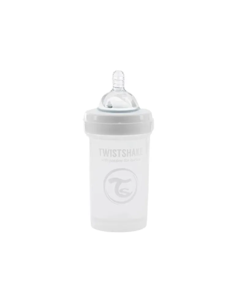 BIBERÓN ANTICÓLICO 180ML BLANCO TWISTSHAKE 