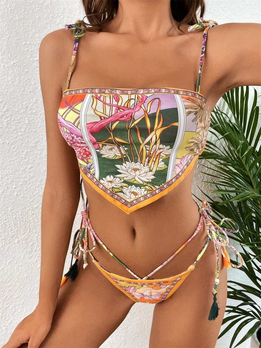 Biquini estilo de pauelo