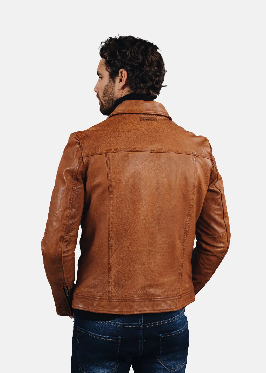 Blouson en cuir NORIS GREEN