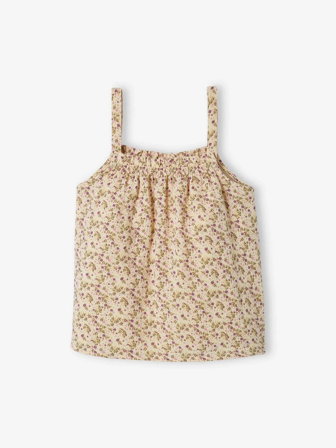 Blusa de tirantes de gasa de algodón, para niña