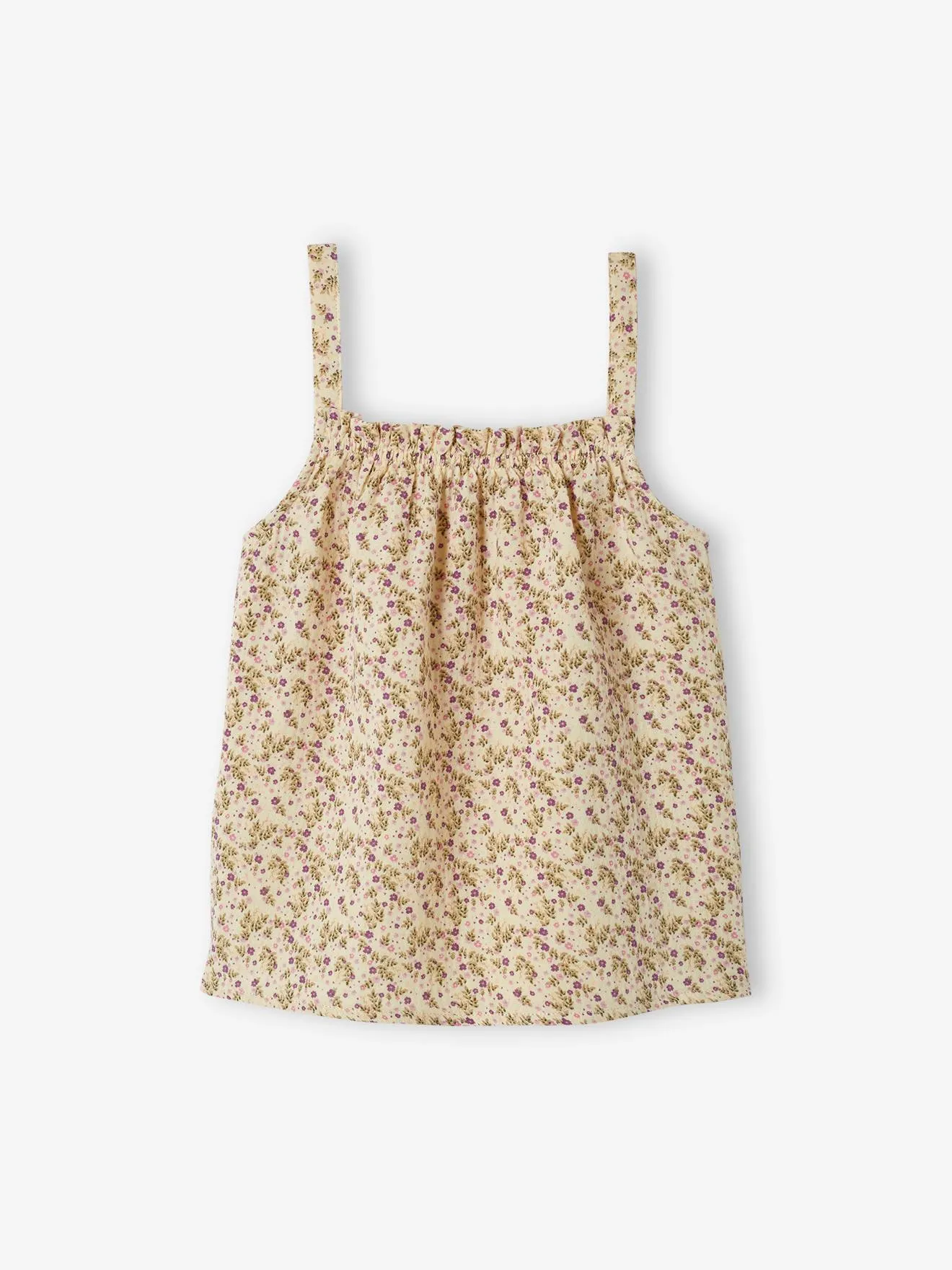 Blusa de tirantes de gasa de algodón, para niña