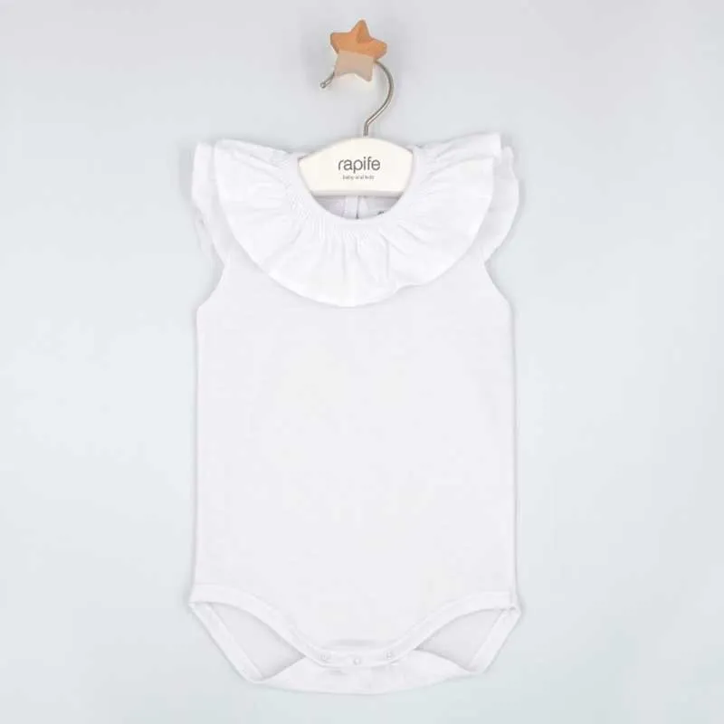 Body bebé crudo con cuello volante de Rapife
