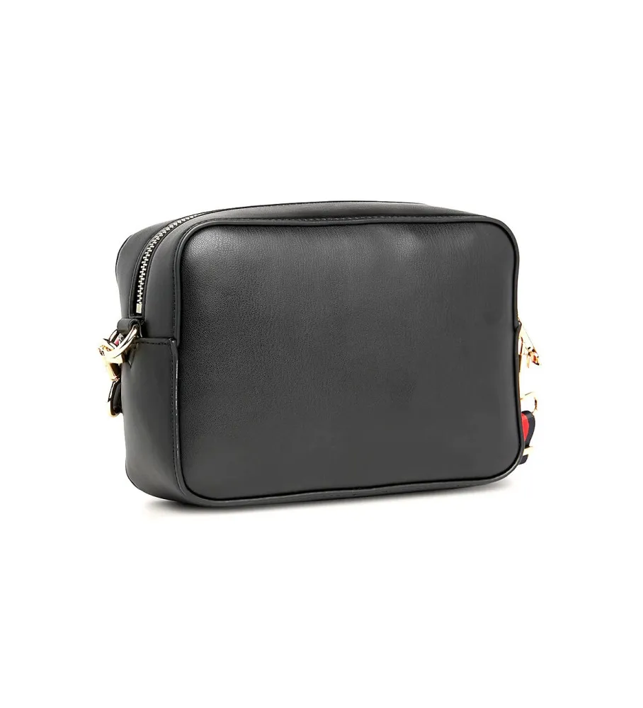 Bolso bandolera Iconic con cinta distintiva negro