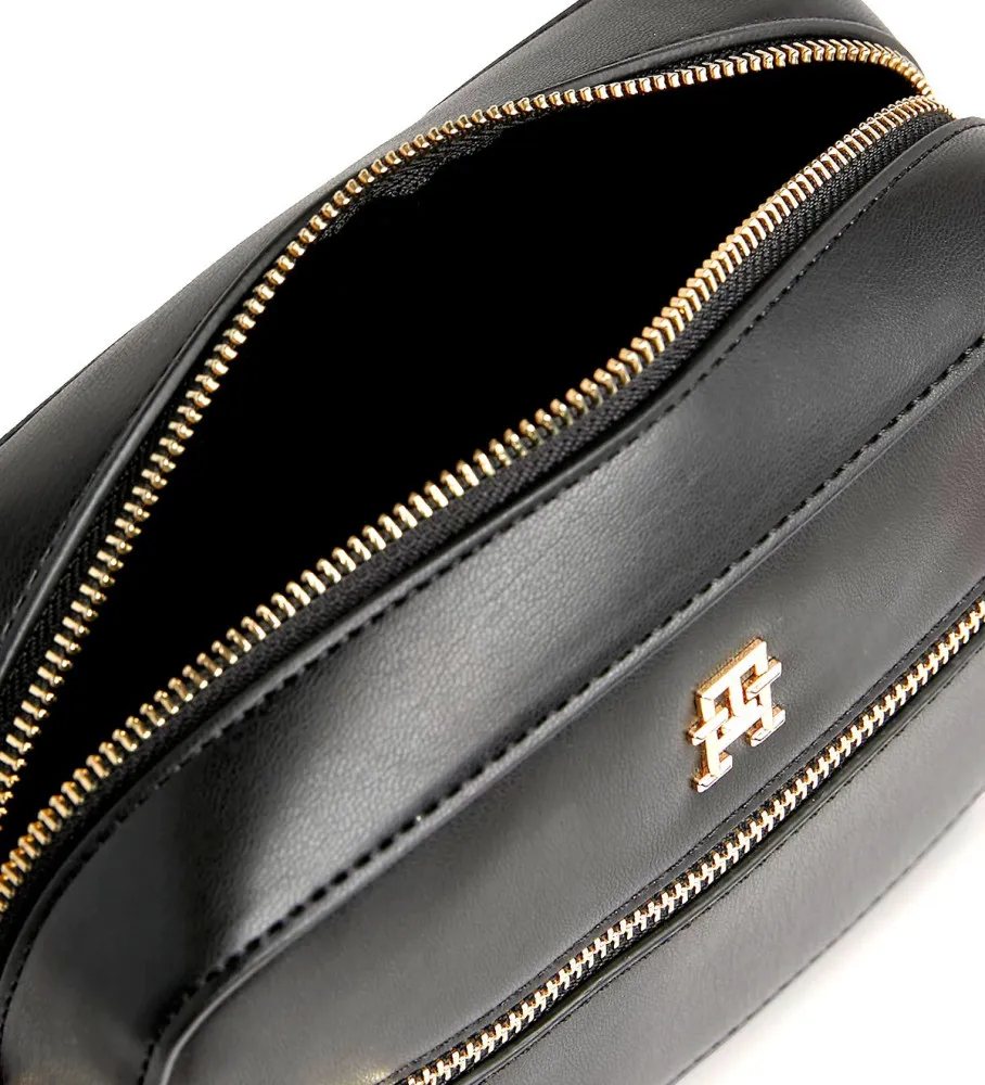 Bolso bandolera Iconic con cinta distintiva negro