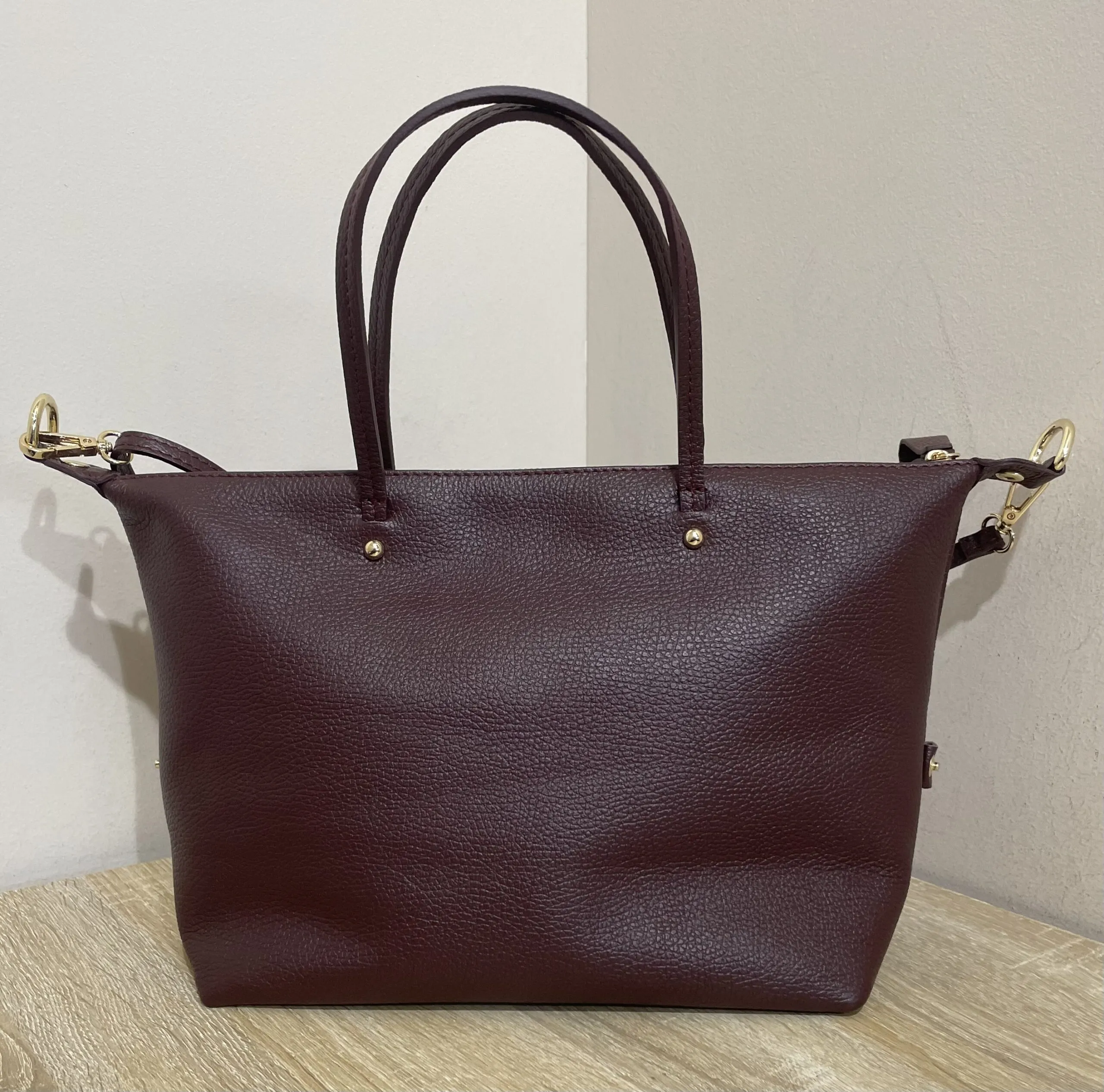 Bolso City Piel Burdeos