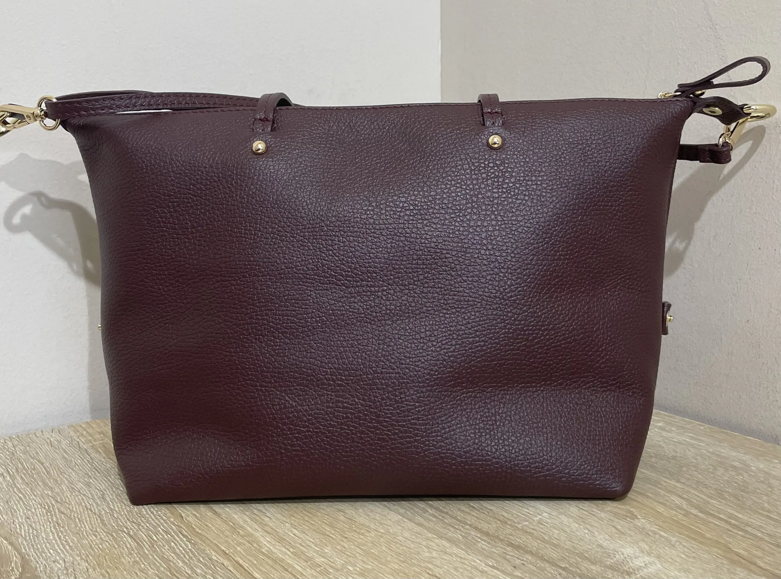 Bolso City Piel Burdeos