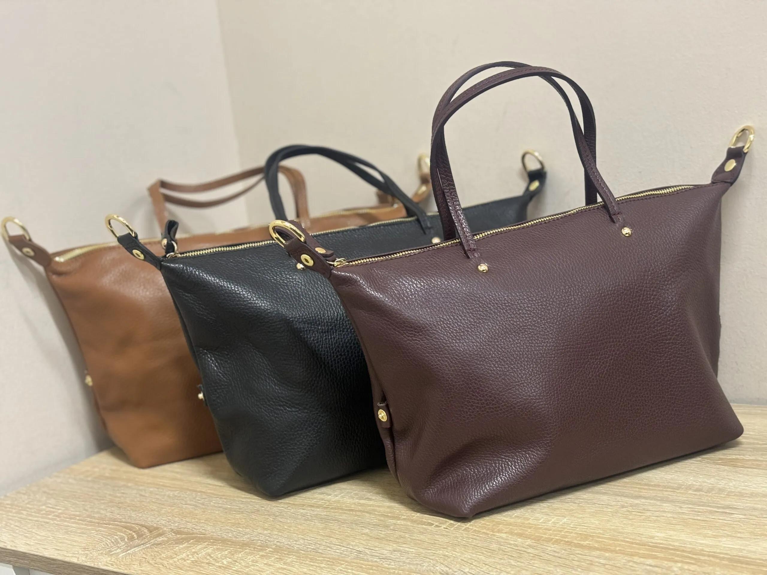 Bolso City Piel Burdeos