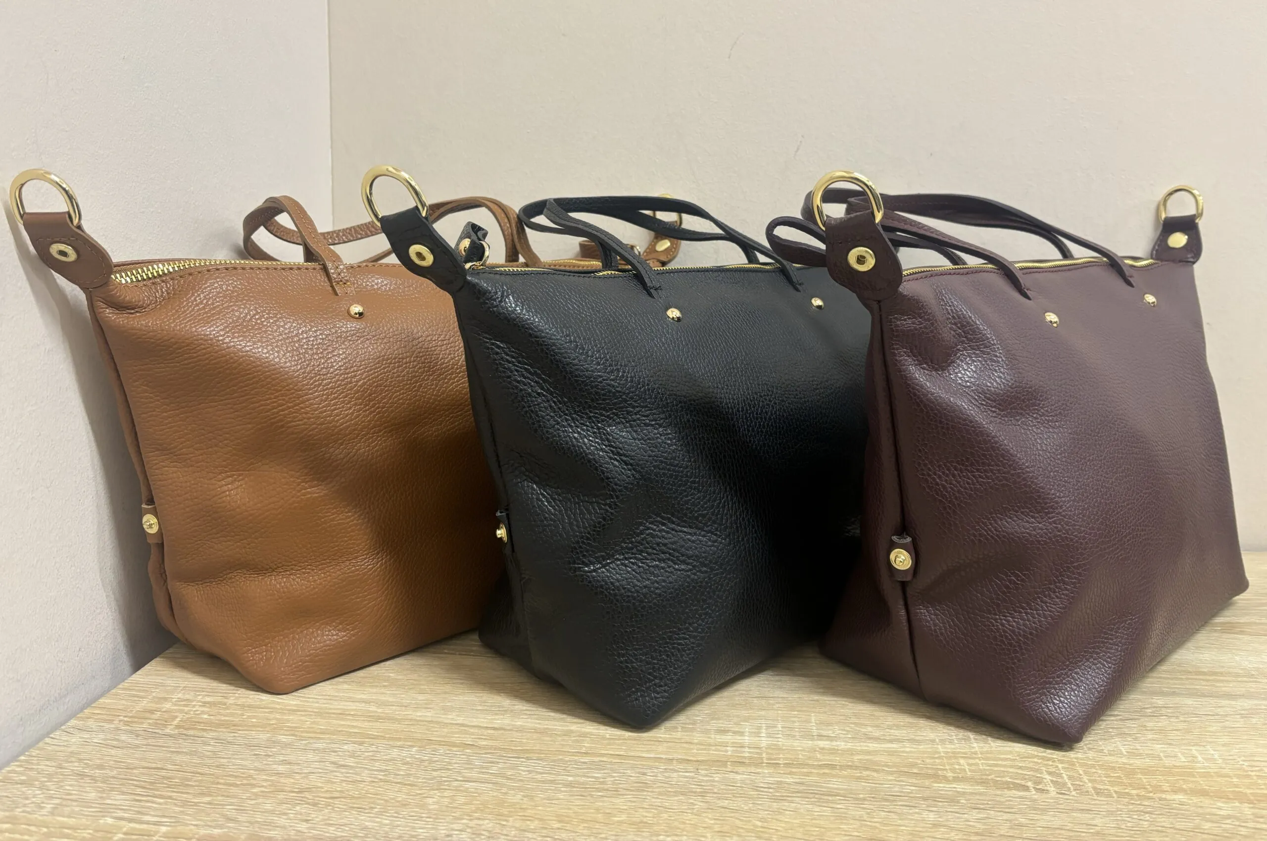 Bolso City Piel Burdeos
