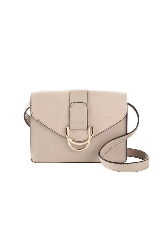 BOLSO DE ESTILO BANDOLERA BEIGEDORADO