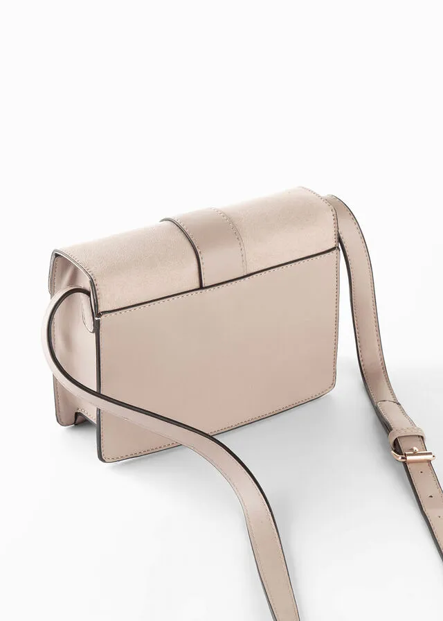 BOLSO DE ESTILO BANDOLERA BEIGEDORADO