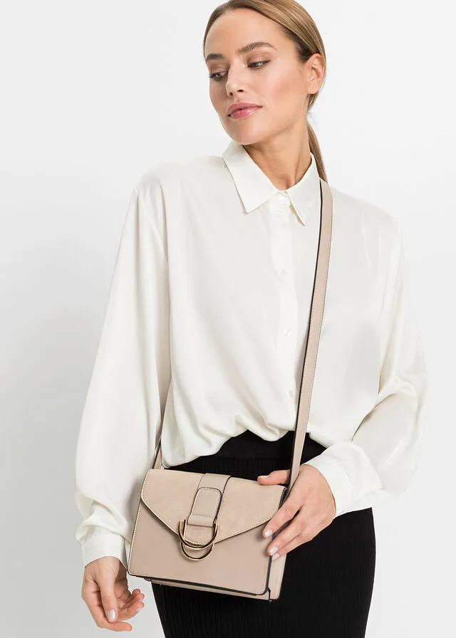BOLSO DE ESTILO BANDOLERA BEIGEDORADO