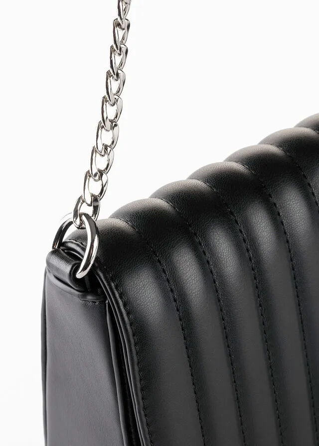 BOLSO DE ESTILO BANDOLERA NEGROPLATEADO