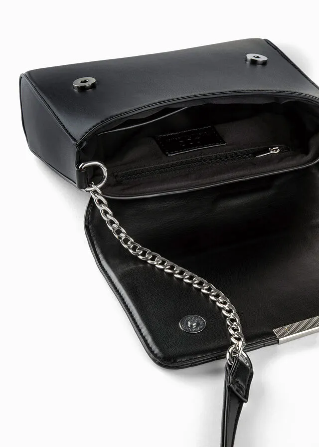 BOLSO DE ESTILO BANDOLERA NEGROPLATEADO