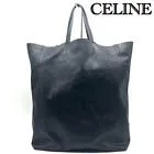 Bolso de Mano CELINE Horizontal Cabas Cuero Negro [Auténtico] de Japón