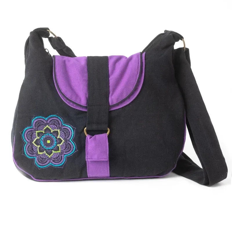 Bolso media luna flor BG404