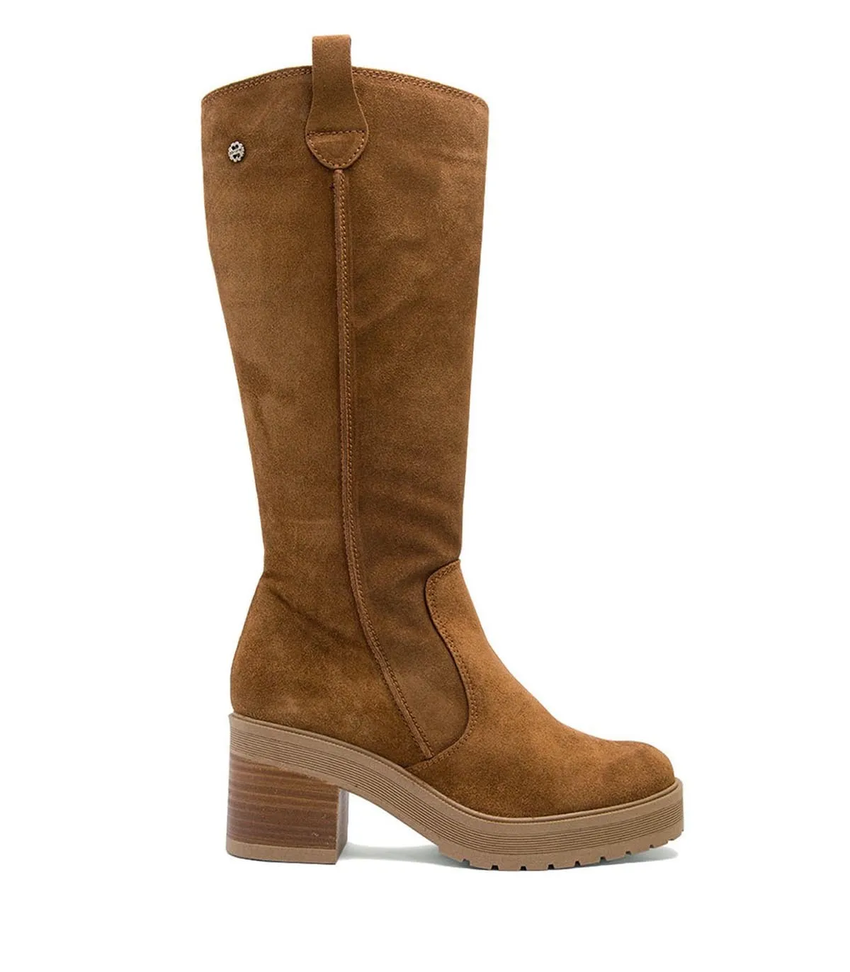 BOTA DE SERRAJE CON TACÓN PORRONET ROXANA 4539 CUERO