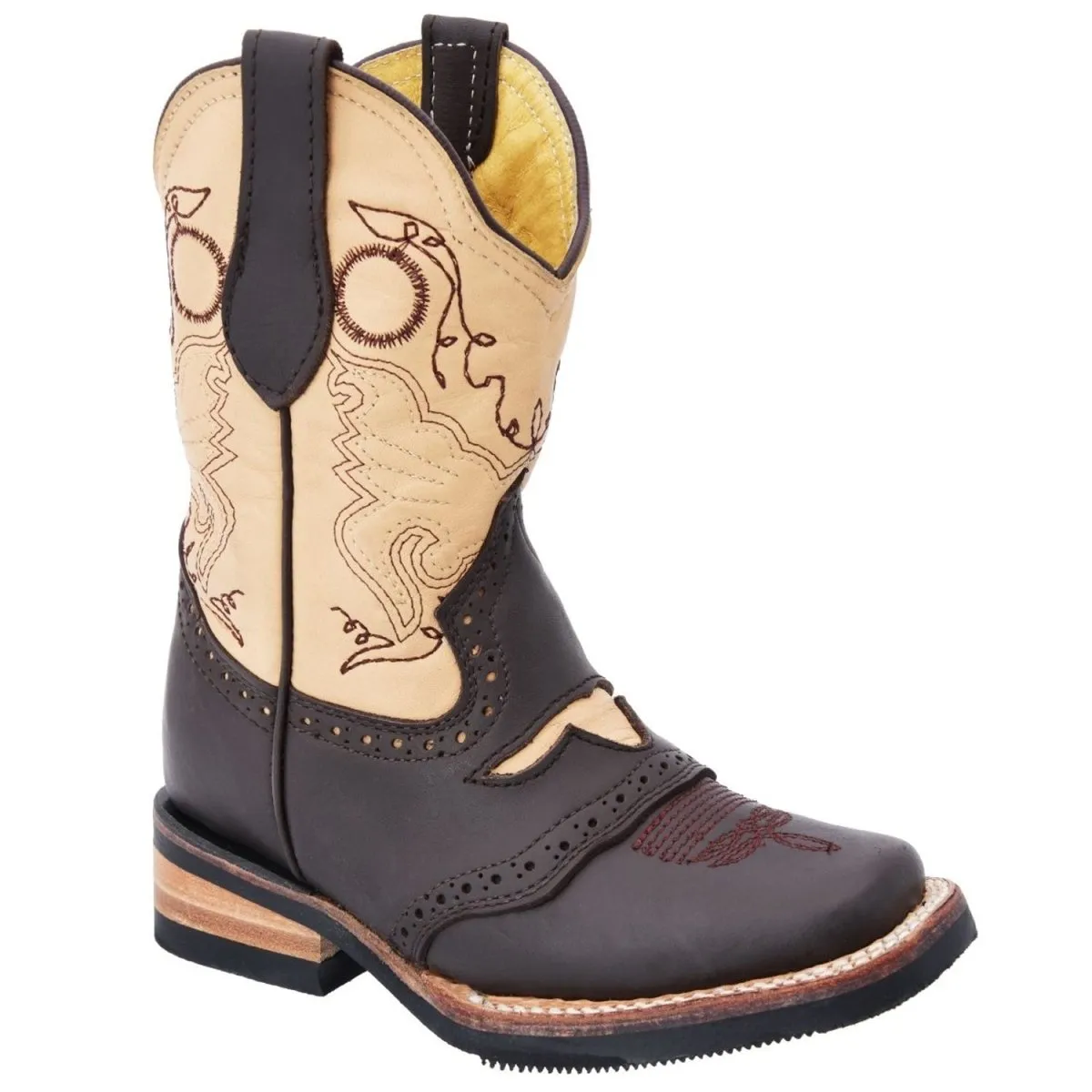 BOTAS PARA NIO HORMA RODEO COLOR CAFE CON ANTIFAZ WD381