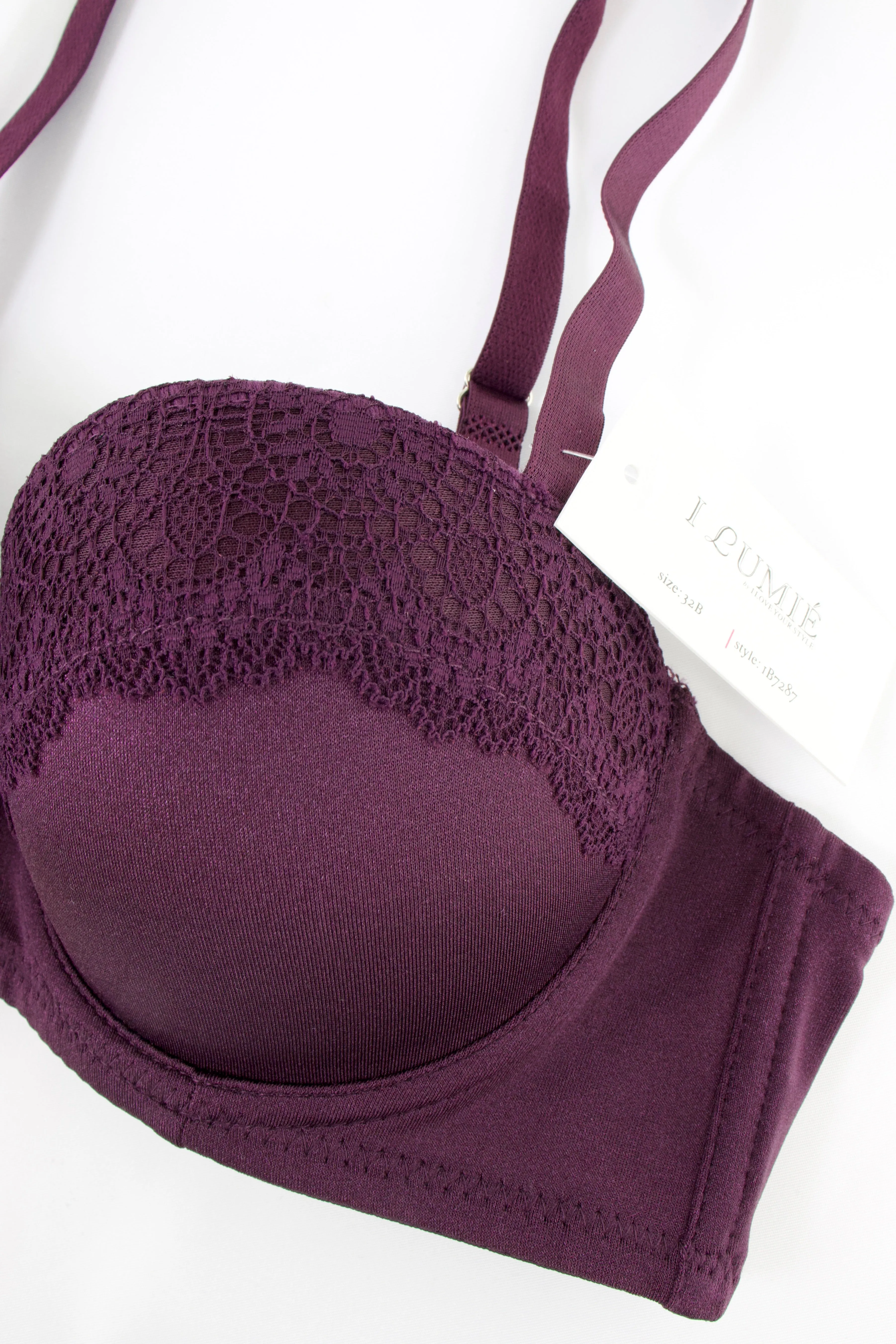 BRA MEDIA COPA CON PUSHUP Y DETALLE DE ENCAJE IB7287