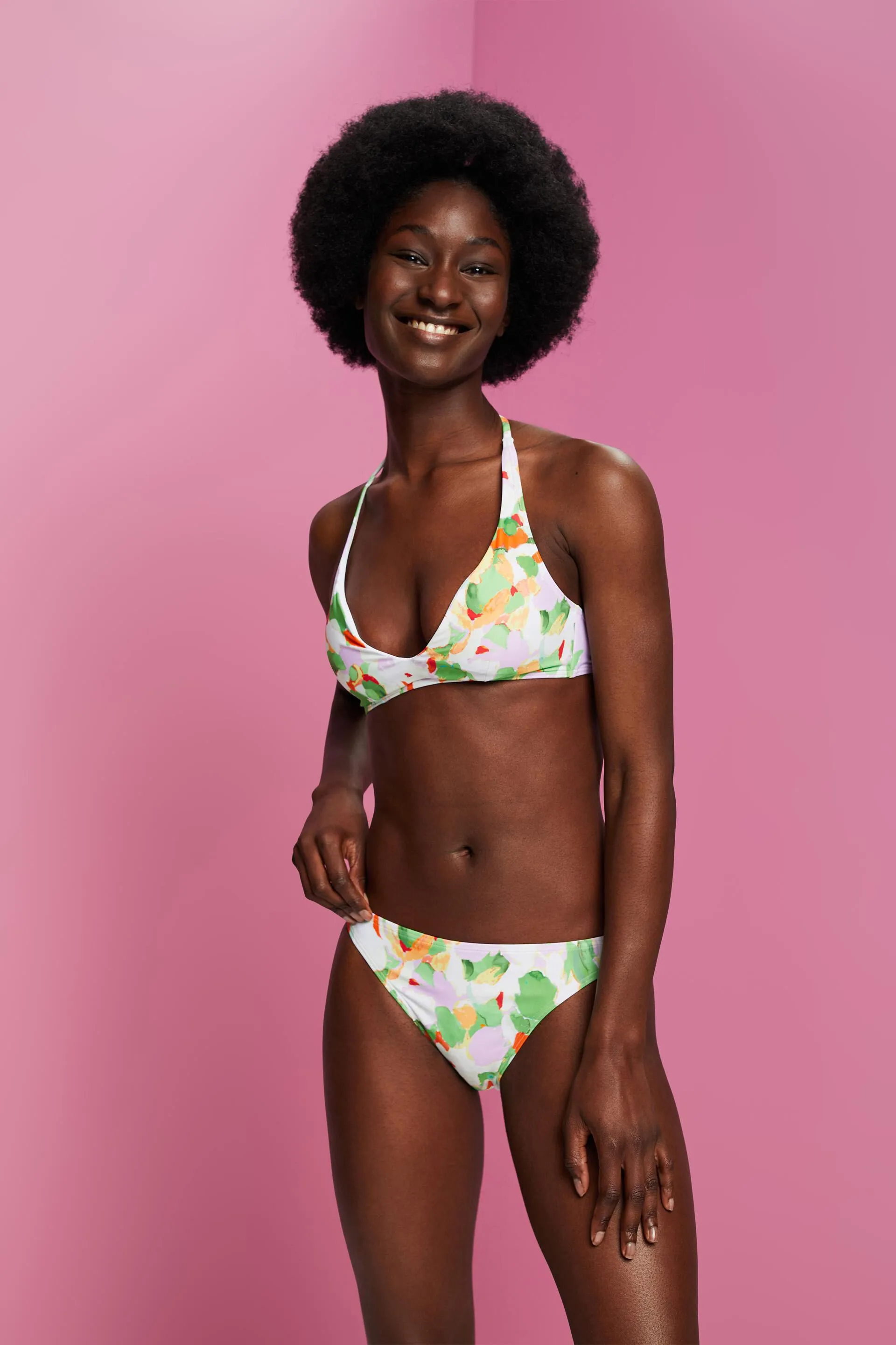 Braguita de bikini de tejido reciclado con estampado