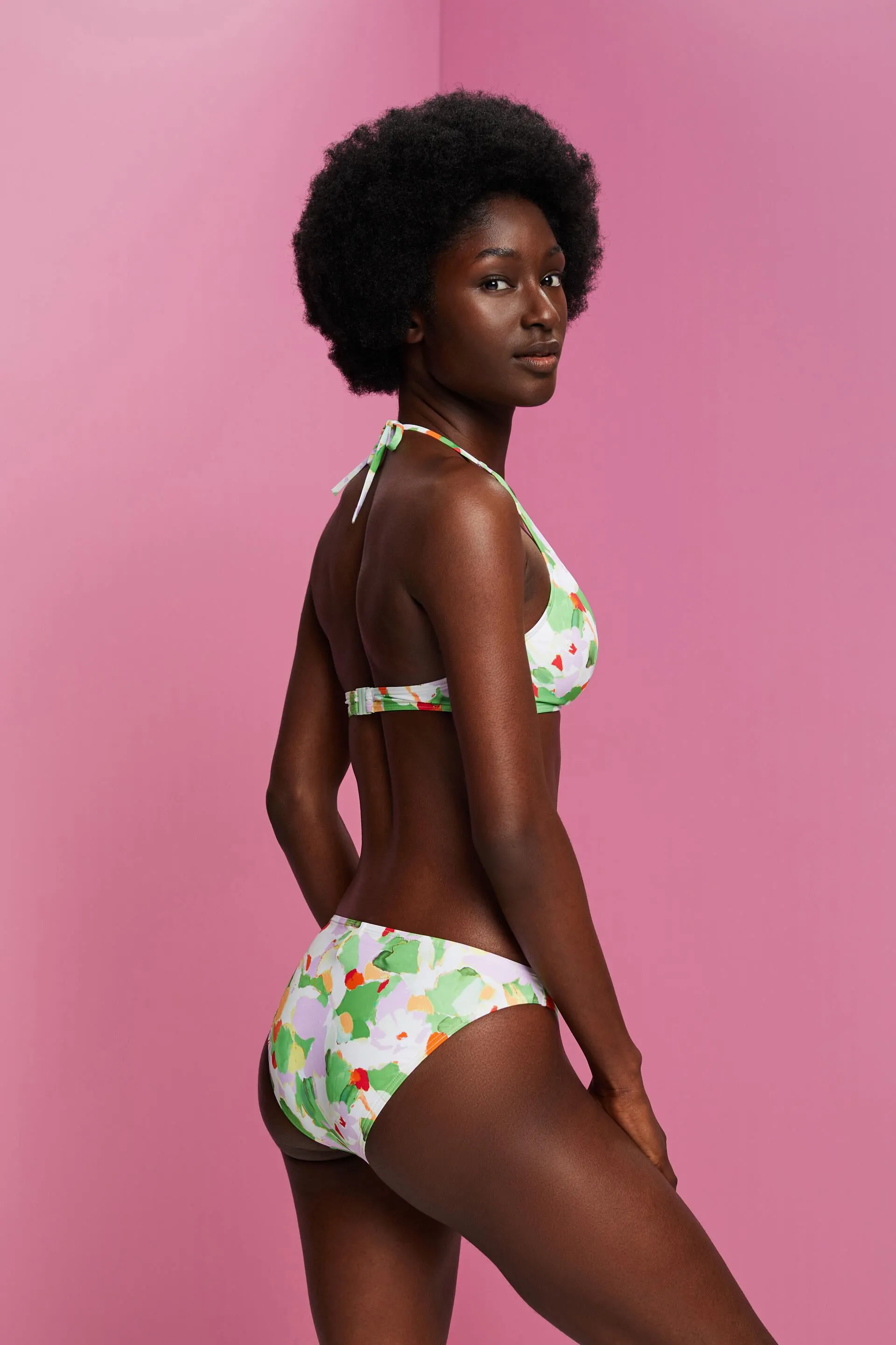 Braguita de bikini de tejido reciclado con estampado