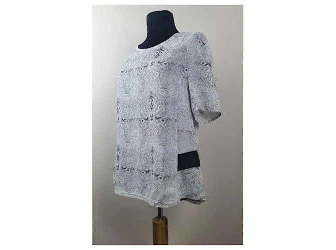 By Zoe Tops Negro Blanco 