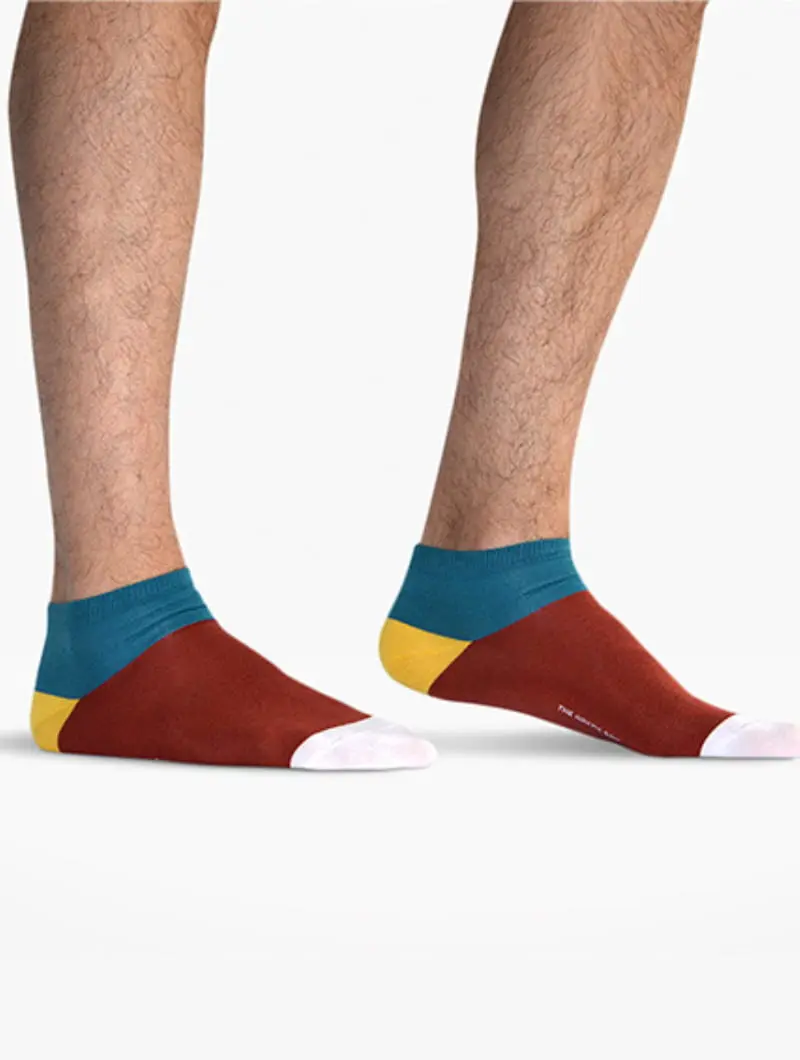 Calcetines multicolor tobilleros orgánicos
