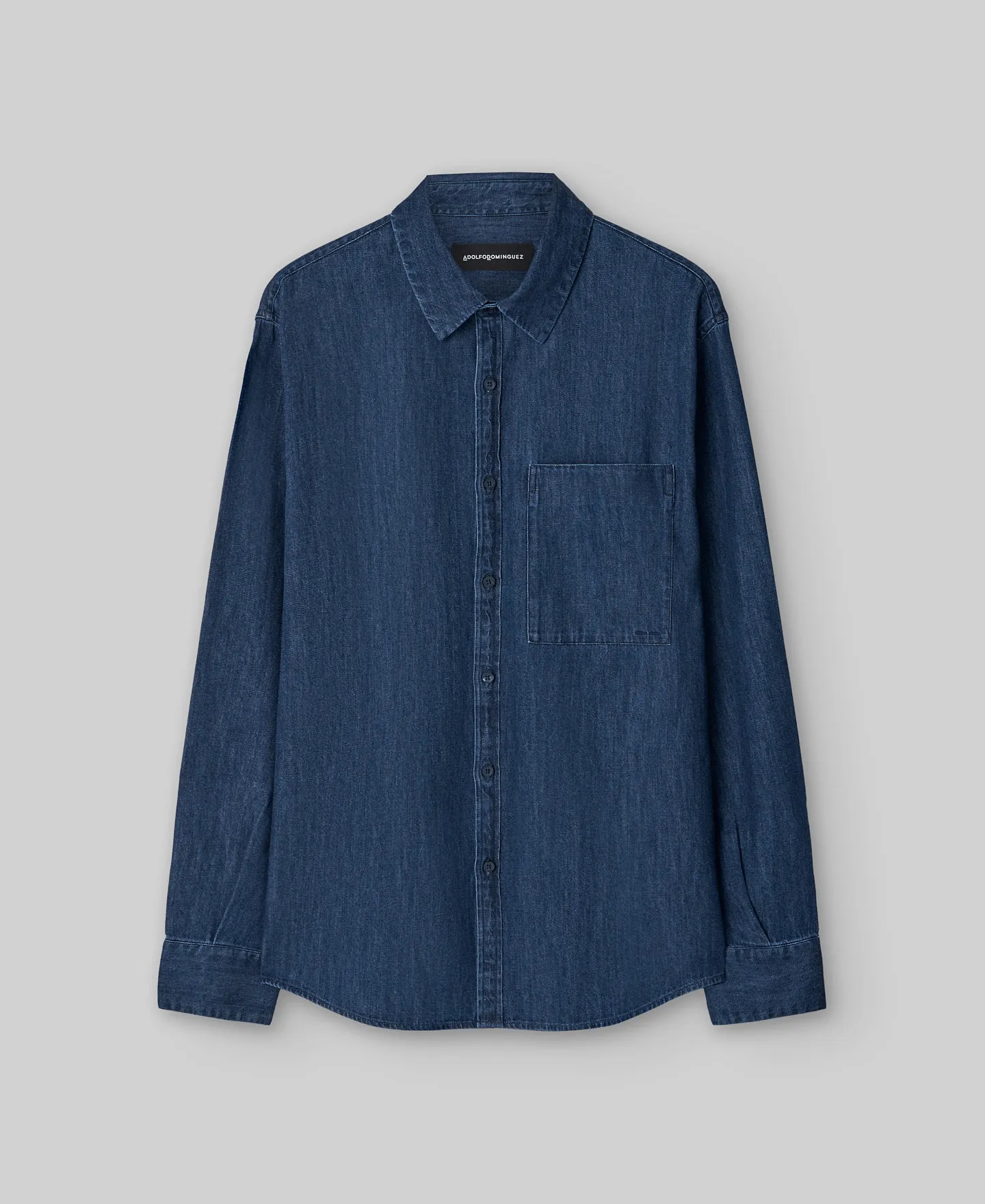 Camisa en denim de algodón hombre