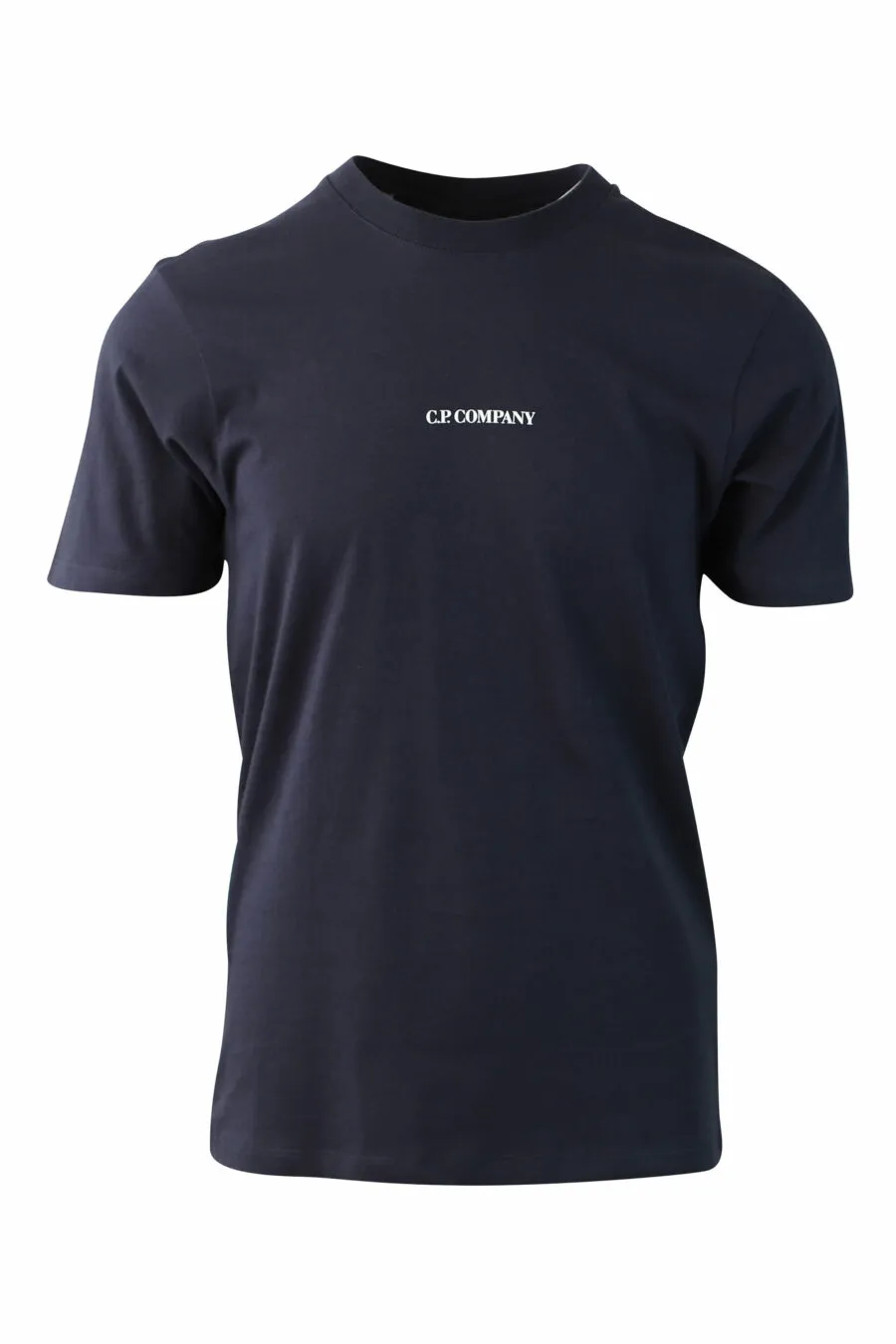 Camiseta azul oscuro con minilogo central