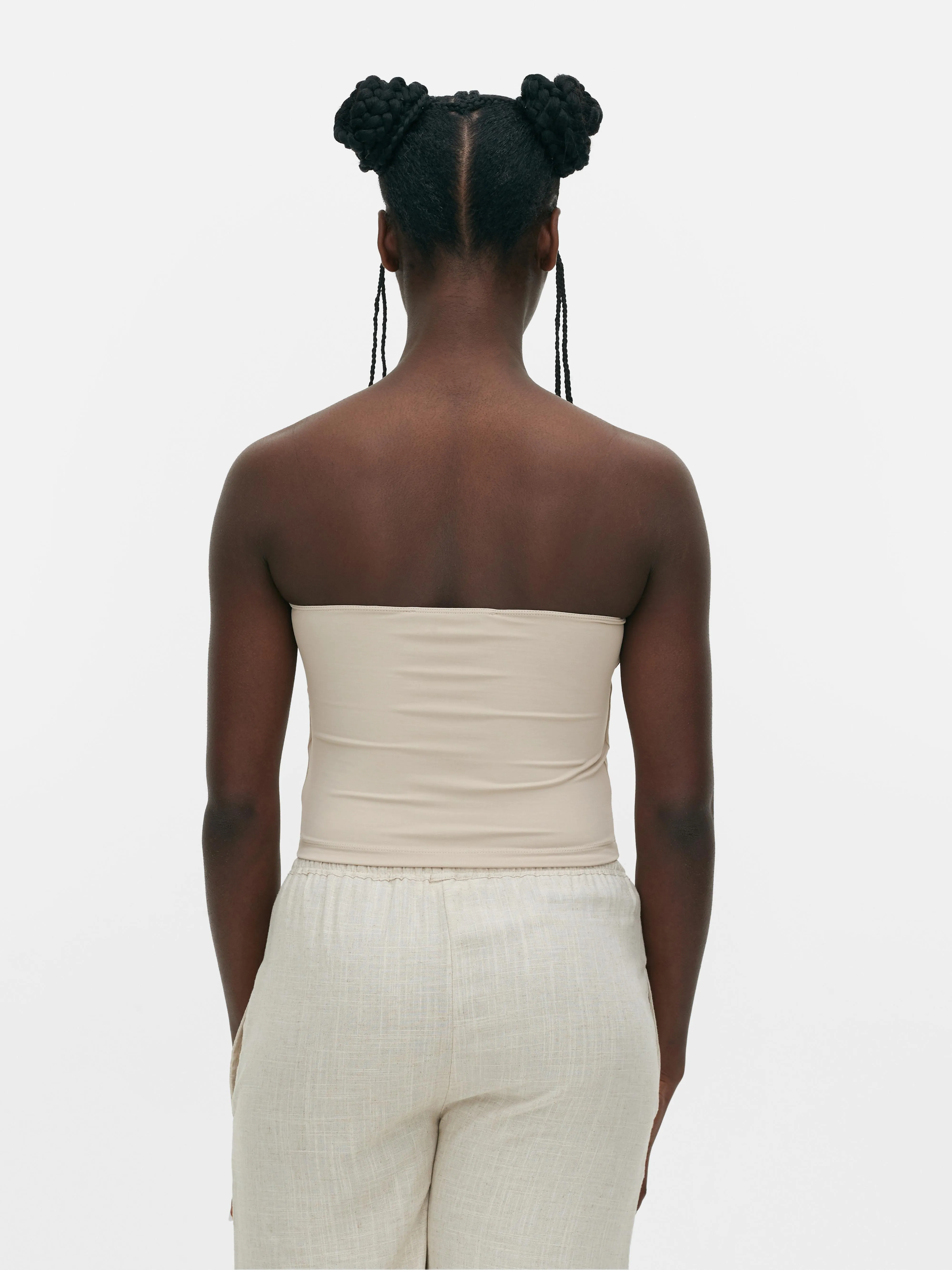 Camiseta bandeau de punto