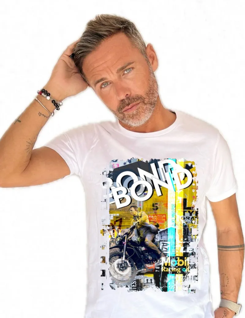 Camiseta de hombre BOND blanco