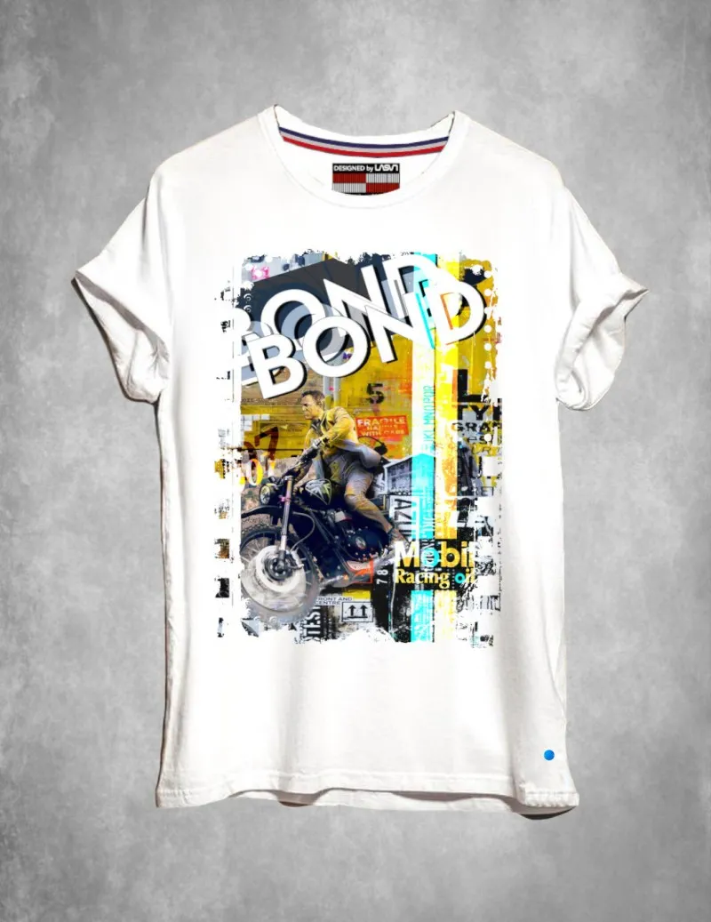 Camiseta de hombre BOND blanco