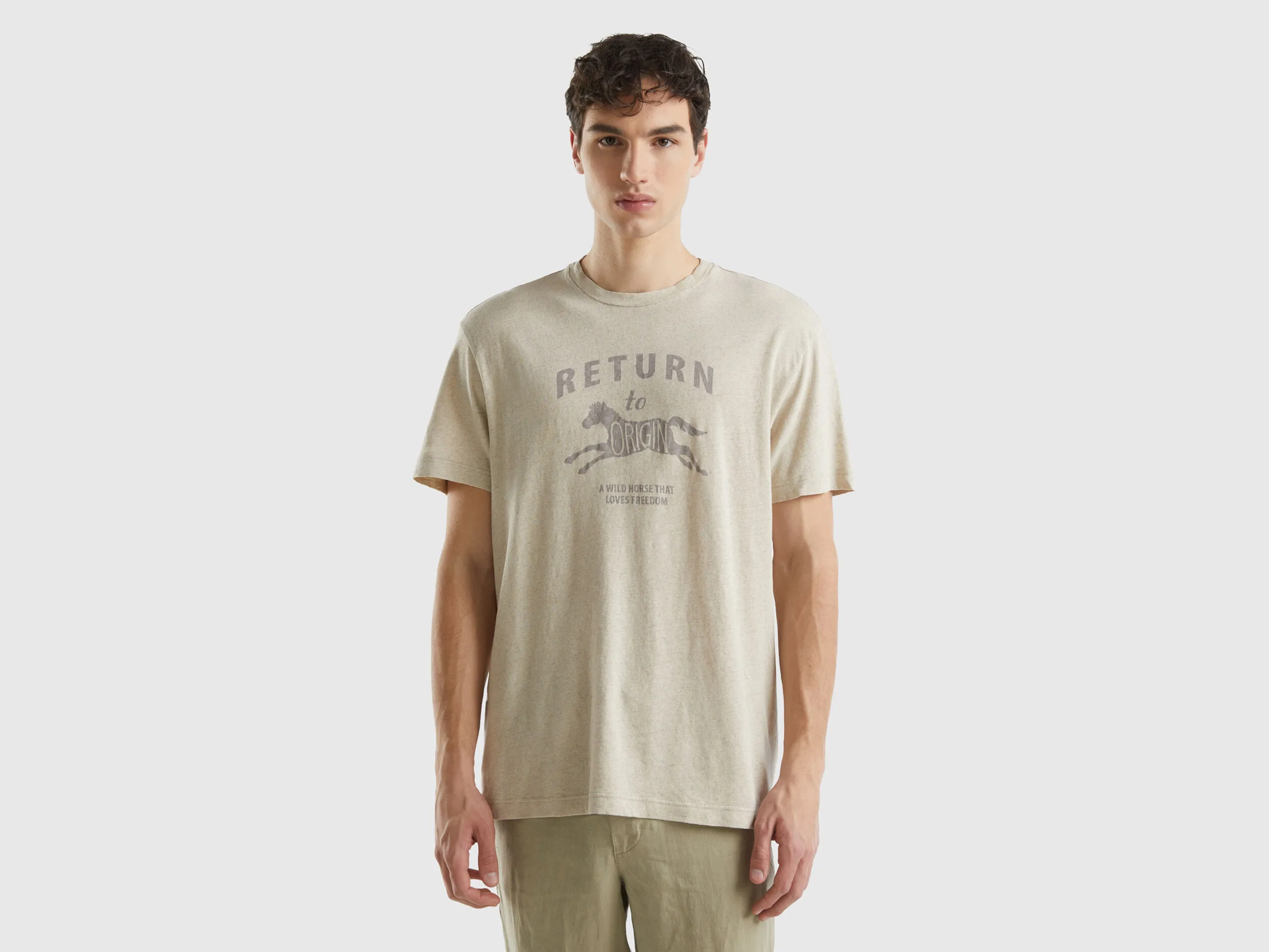 Camiseta de lino mixto