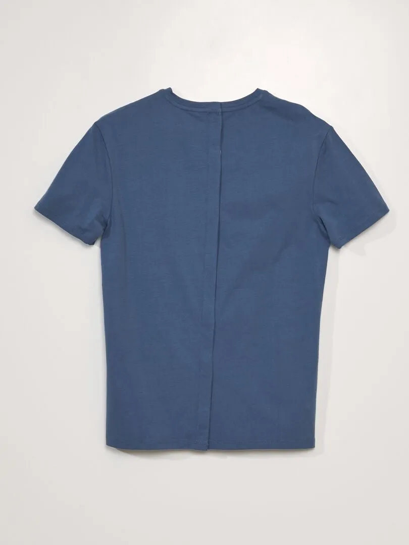 CAMISETA DE PUNTO  SO EASY  AZUL